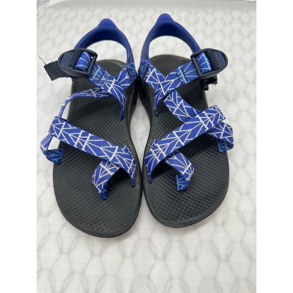Chaco Z/Canyon 2 J107146 Strappy Womens US 7 Blue Geometric Strap Hiking Sandals